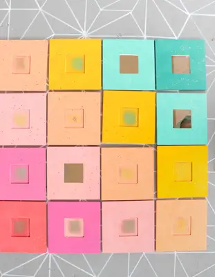 DIY Splatter Painted Mirror Wall Art