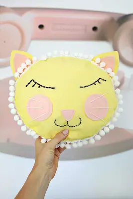 Cat Face Pillow DIY! 