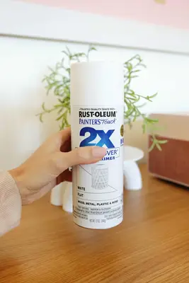 spray paint to paint the plant stands with