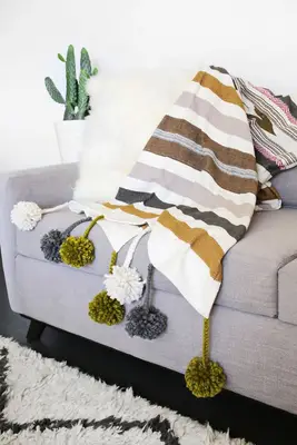 POM-POM 담요 DIY