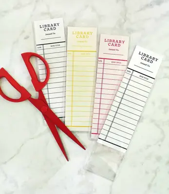 Library Card Bookmark (Free Printables)