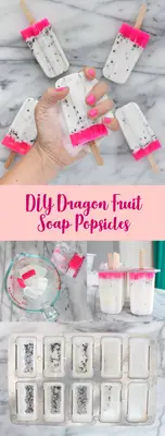 DIY Dragon Fruit Soap Popsicles