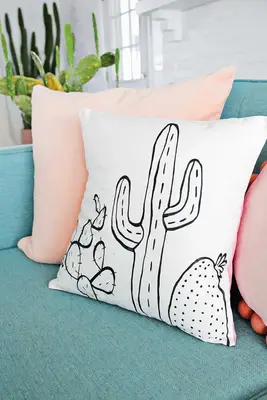 Cactus contur pernă DIY