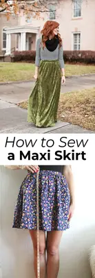 How to Sew a Maxi Skirt (With An Elastic Waist)