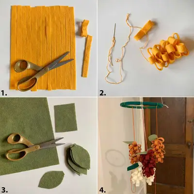 DIY Felt Flower Mobile