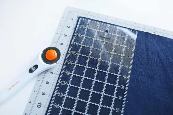 Sashiko Inspired Embroidered Pillow