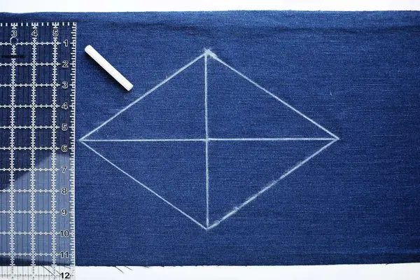 Sashiko Inspired Embroidered Pillow