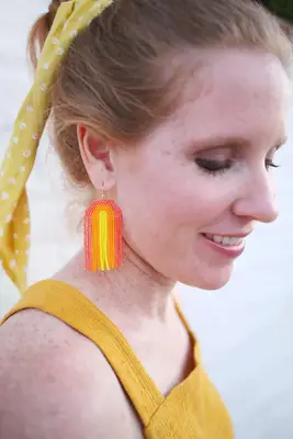Rainbow Seed Bead Earrings DIY