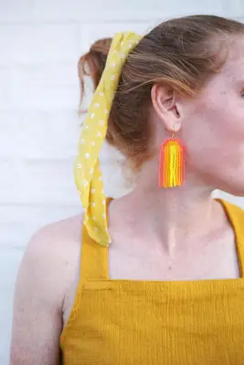 Rainbow Seed Bead Earrings DIY