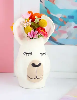 DIY LLAMA VASE - Argilă uscată cu aer