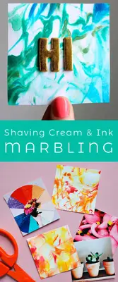 How to Marble with Shaving Cream and Ink!
