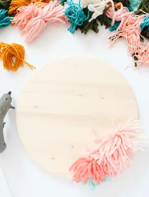 DIY Faux Latch Hook Wall Hanging