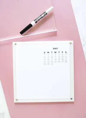 Acrylic Desk Calendar
