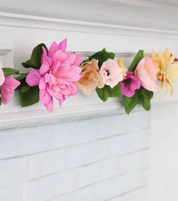 Make a Crepe Paper Flower Garland