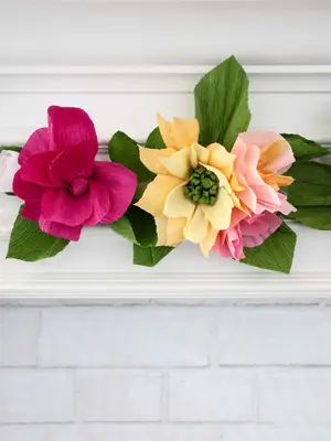 Make a Crepe Paper Flower Garland