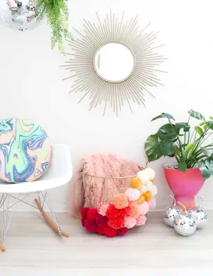 Make your own pom pom basket