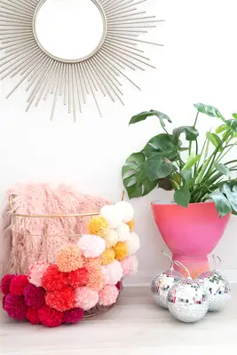 Make your own pom pom basket
