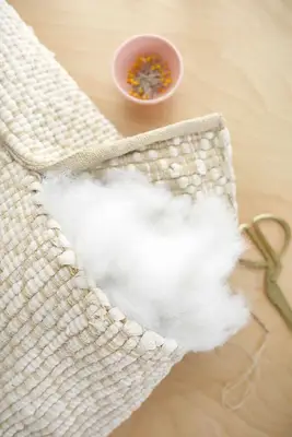 Hand-Stitched Pouf DIY 