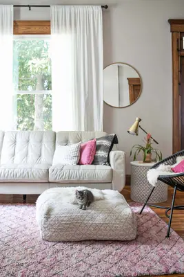 Hand-Stitched Pouf DIY 