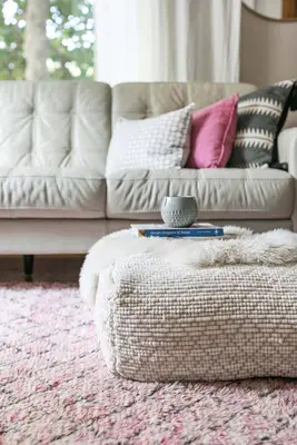 Hand-Stitched Pouf DIY 