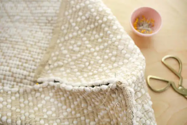 Hand-Stitched Pouf DIY 