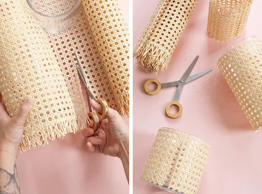 How to Make a Caned Candle Holder