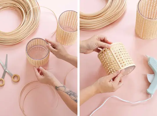 Caned Candledholder DIY