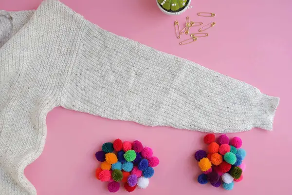 Pom Pom Sweater DIY
