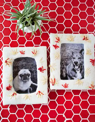 DIY Embroidered Photo Frame