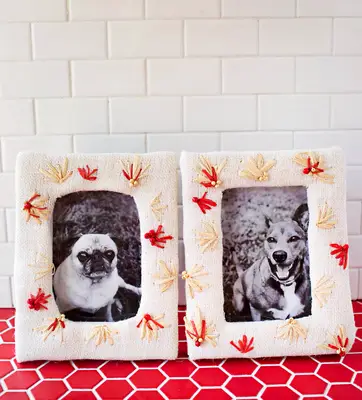 DIY Embroidered Photo Frame