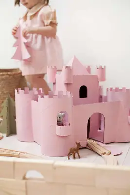 upcycled cardboard castle