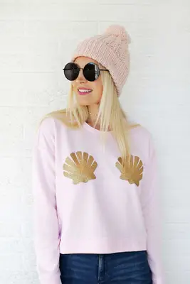 Mermaid Shell Sweatshirt DIY
