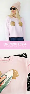 Mermaid Shell Sweatshirt DIY
