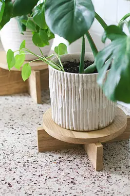DIY Modern Wood Plant Stands