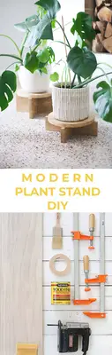 DIY Modern Wood Plant Stands