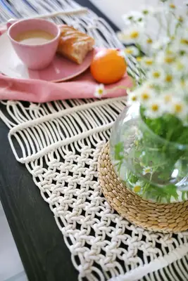 Simple Macrame Table Runner DIY