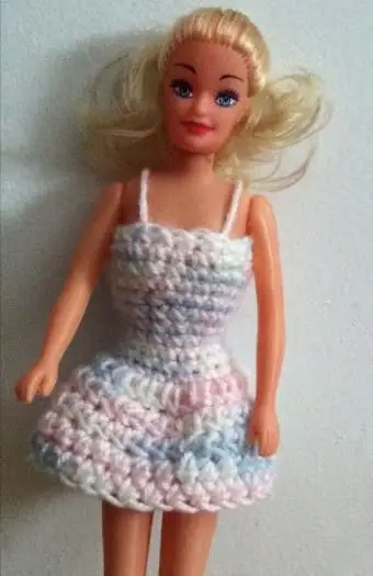 Vestido Barbie Completo em Crochê