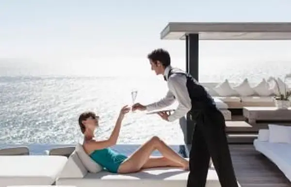 유람선에서 음료