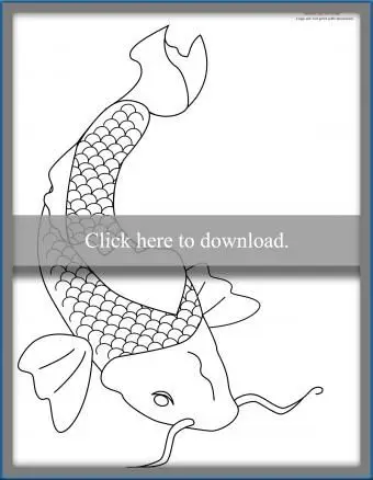 無料の鯉のタトゥーステンシルをダウンロードするには、ここをクリックしてください