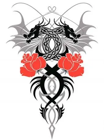 ケルトドラゴンのタトゥー