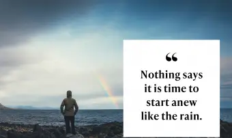 Nic neříká, že je čas začít znovu, jako déšť.