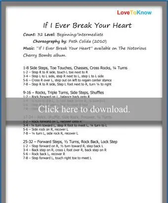 אם אי פעם אשבור את ליבי שלבי ריקוד