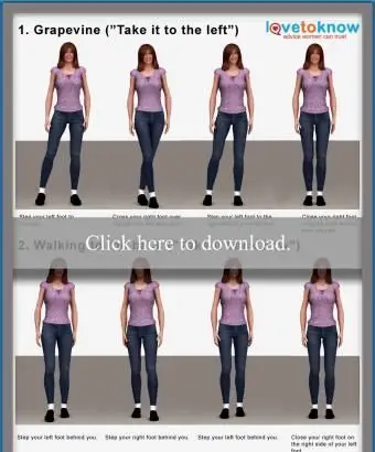 מדרגות ריקוד שקופיות צ'ה צ'ה