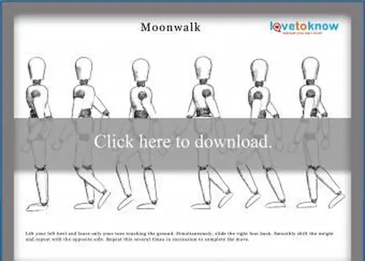 מדרגות ריקוד של Moonwalk