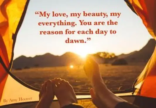 彼女のためのロマンチックなおはよう愛の引用