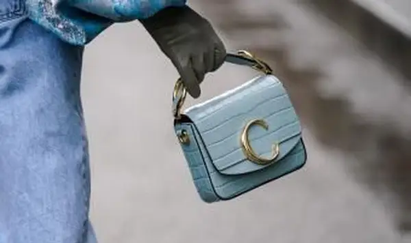 Sac Chloé motif crocodile bleu