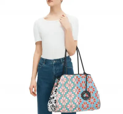 Duża torba z kwiatem w kształcie pika