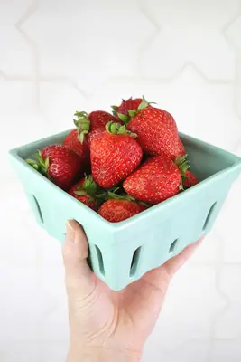 strawberries in a basket