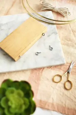 Brass Ring Hanging Planter DIY