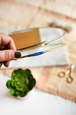 Brass Ring Hanging Planter DIY